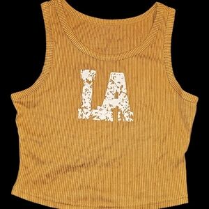 SHEIN Tan Ribbed Tank Top